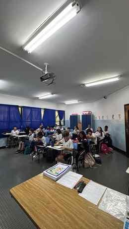Sala de aula da Escola Estrela Guia
